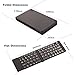 Geyes Portable Folding Keyboard, Ultra Slim Wireless BT Foldable Keyboard with Carry Pouch and Cell Phone Stand for iOS Android Windows, Pocket Size, Aircraft Aluminum Alloy, Black