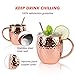 Moscow Mule Copper Mugs, Set of 4-100% Handcrafted, Food-Safe Copper Mugs 16 Ounce with Brass Handle and Stainless-Steel Lining, Highest Quality Cocktail Copper Strawsand Jigger