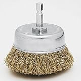 Vermont American 16783 3-Inch Coarse Wire Cup Brush with 1/4-Inch Hex Shank for Drill