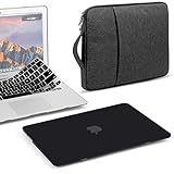 GMYLE MacBook Air 13 Inch Case A1466 A1369 Old Version 2010 2017, 13 13.3 Inch Handle Carrying Sleeve Bag and Keyboard Cover 3 in 1 Set (Black)