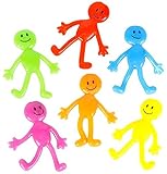 NELIBLU Stretch Smiley Face Sticky Guy Figures, 1 Dozen