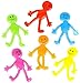 NELIBLU Stretch Smiley Face Sticky Guy Figures, 1 Dozen