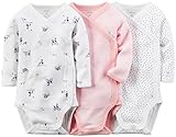 Carter's Baby Girls' 3 Pack Side Snap Bodysuits (Baby)