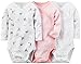 Carter's Baby Girls' 3 Pack Side Snap Bodysuits (Baby)