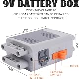 HOTUT 25 PCS Power Functions Motor Battery Box Remote Receiver Set 1L 2M Servo view 2