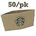 Starbucks Coffee Cup Sleeves, 50 Jackets for Hot Cups, Fits 12, 16 and 20 ounce cups, Recycled and Made in the USA