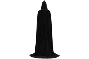 ALIZIWAY Unisex Hooded Cloak Full Long Velvet Cape for Halloween Cosplay Costumes