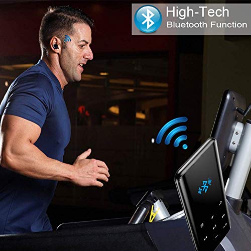 MP3 Player with Bluetooth 4.2, Music MP3 Player with FM Radio and Speaker, 16GB HiFi Lossless Sound, Touch Button, Support up to 128GB with Earphone