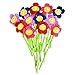 Rhode Island Novelty Bendable 13 Inch Plush Smiling Face Daisy Flowers 12 per Order