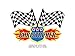 Sunny Decals Custom Name Checkered Racing Flag Removable Fabric Wall Sticker, (26 x 17 Inches)
