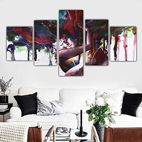 5Pcs Abstract Couple Hug Canvas Print Art Oil Painting Picture Home Wall Decor