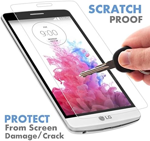 ⚡[ PREMIUM QUALITY ] LG G3 Tempered Glass Screen Protector - Shield, Guard &amp; Protect Phone From Crash &amp; Scratch - Anti Fingerprint, Smudge &amp; Shatter Proof - Best Lcd Display Protection Cover for Lg3