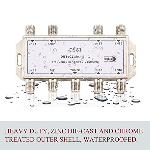 Qulable DS81 8 in 1 Satellite Signal DiSEqC Switch LNB Receiver Multiswitch