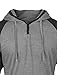 OLLIN1 Mens Long Sleeve Color Block Raglan Shirt with Hoodie