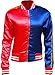 HQ Red & Blue Women Satin Jacket - Guaranteed Delivery Before Halloween
