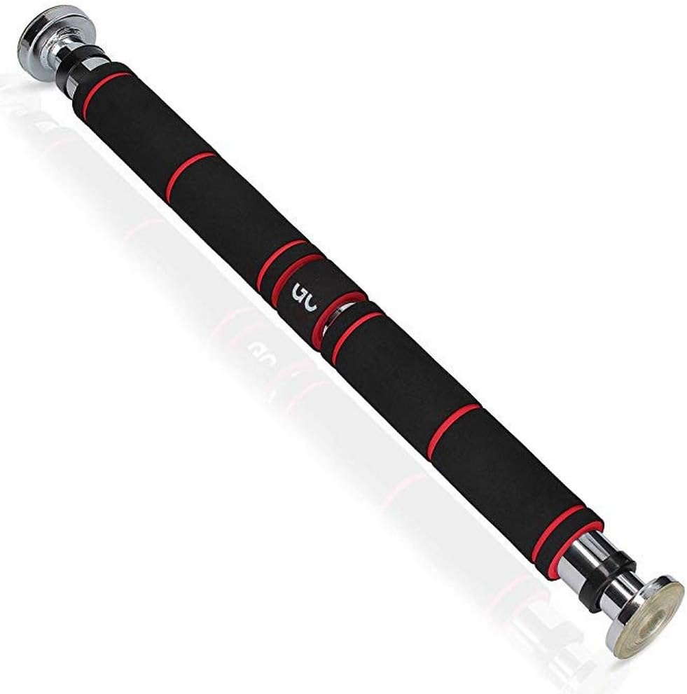 Jjsm Pull-up Bar with Hand Cushion Telescopic Pull-up Bar 100cm / 300kg Max No Screws Required The Door Bar Ideal for Pull-up Training