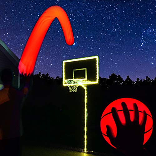 image for GlowCity Light Up Basketball Hoop Kit with LED Basketball - Yellow, Si