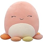 Squishmallows Original 12in Melina The Happy Peach Octopus – Official Jazwares Plush (Medium-Sized)