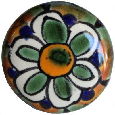 Round Peacock Talavera Ceramic Drawer Knob Amazon Co Uk Kitchen