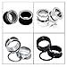 Qmcandy 8pcs Stainless Steel Screw Fit Ear Tunnels Single Row CZ Gem Tunnels Piercing Gauge 1/2 inch(12mm)