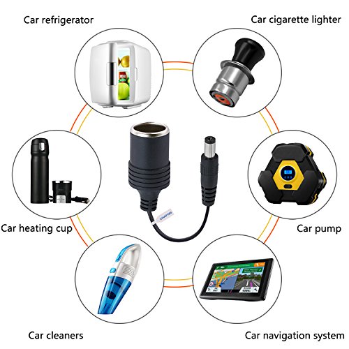 Chafon Female Cigarette Socket to DC 5.5mm x 2.1mm for Car Charger UPS Battery Backup and Portable Generator - Thumbnail 6