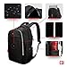 all4way Business Laptop Backpack Swiss Design USB Quick Charge for Men Women Raincover (15, Black)