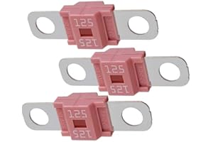 3PCS AMI/Midi Fuse, 125 Amp Fuse, Flat-Style High Current Bolt-on Fuse Links, for Cars, Trucks, Buses, Caravans, Construction