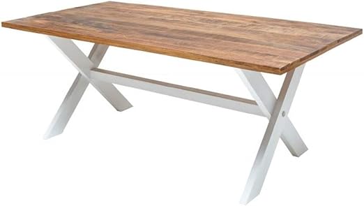 Casa Padrino Landhausstil Esstisch Naturfarben Weiss 200 X 100 X H 77 Cm Handgefertigter Massivholz Kuchentisch Esszimmer Mobel Im Landhausstil Amazon De Kuche Haushalt