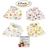 Bandana Baby Bibs For Girls Cute Pretty Princess 100% Cotton Super-Stylish Anti-Smell Anti-Bacterial Apron Quick Dry Avoids Drool Rash with Nickel-Free Snaps, Best for Sensitive Skin Buy Now!