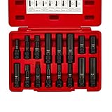 NEIKO 02457A 16 Piece Cr-V SAE Metric Locking Lug Nut Master Key Set | Wheel Lock Removal Kit For Most Aftermarket And Factory Wheels