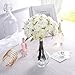 Easin Artificial Rose Bouquet - Silk Ivory Roses, 26 Heads - Wedding Bouquet for Room, Home, Hotel, Party & Event Decoration