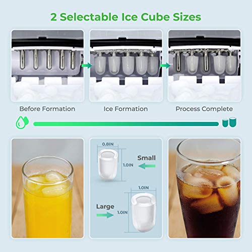 Dreamiracle Ice Maker Machine for Countertop, 33 lbs Bullet Ice Cube in