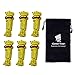 GEERTOP 6 Pack 4mm Reflective Tent Guide Ropes Lightweight Guy Line Cord with Guyline Adjuster Aluminum Tent Cord Tensioners for Camping Hiking Backpacking - Essential Camp Accessories 13 Feet Yellow