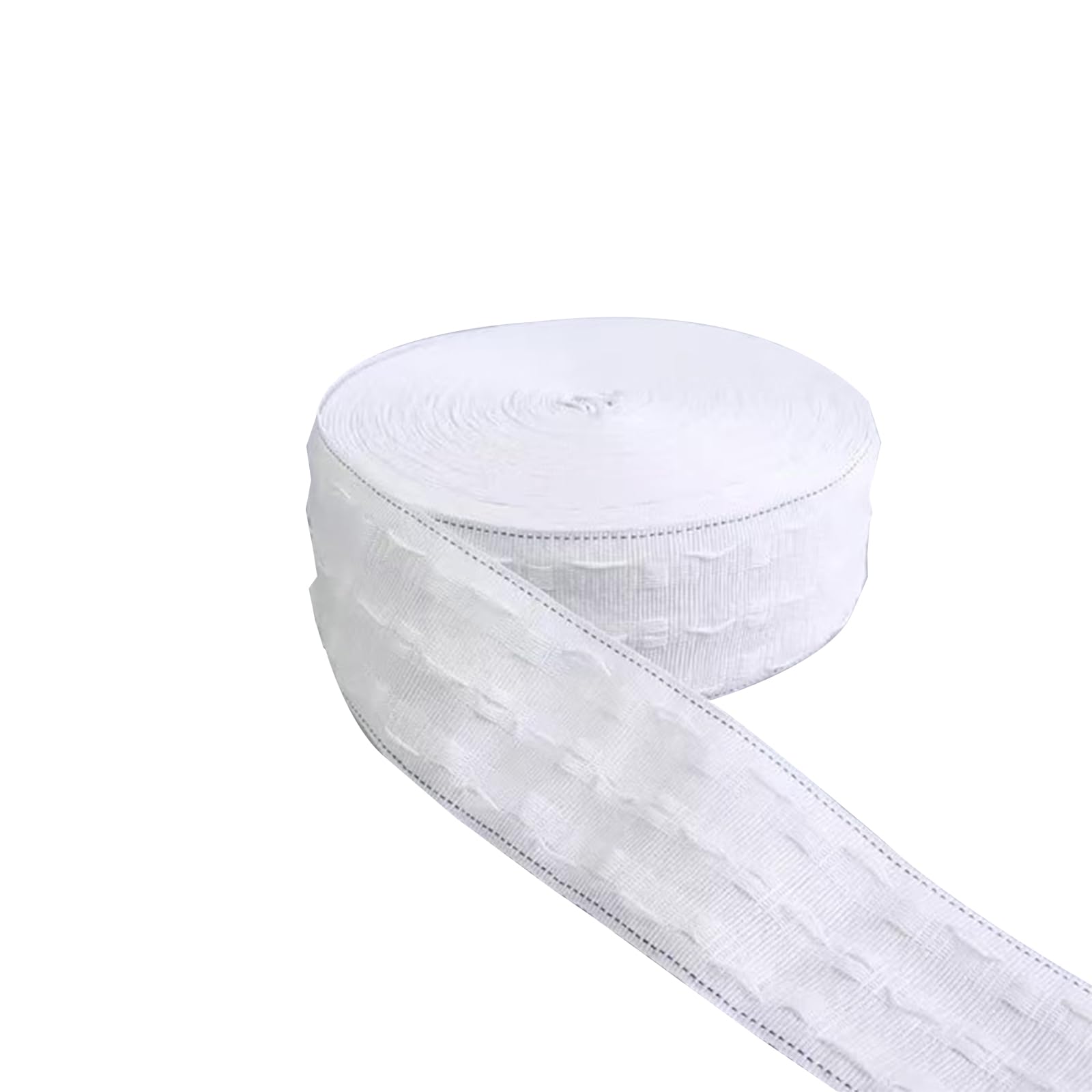 5M Curtain Tape,Curtain Header Heading Tape,White Heading Tape for Pencil Pleat Curtains Detachable Curtain,Width 7.5CM