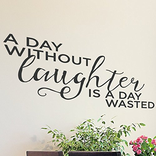 gjrivh Room Wall Stickers Quotes A Day Without Laughter is a Day Wasted for Bedroom Living Room Home décor