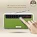 Rolton E500 Portable Stereo Bluetooth Speakers FM Radio Clear Bass Dual Track Speaker TF Card USB Music Player (Green)
