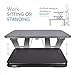 Height Adjustable Stand Up Desk Converter Ergonomic Sit Stand Riser – Flat Top Table Size 22×26 Supports 30lbs – No Assembly Required – Premium Quality and Very Sturdy – Perfect for Laptops or iMacsthumb 2