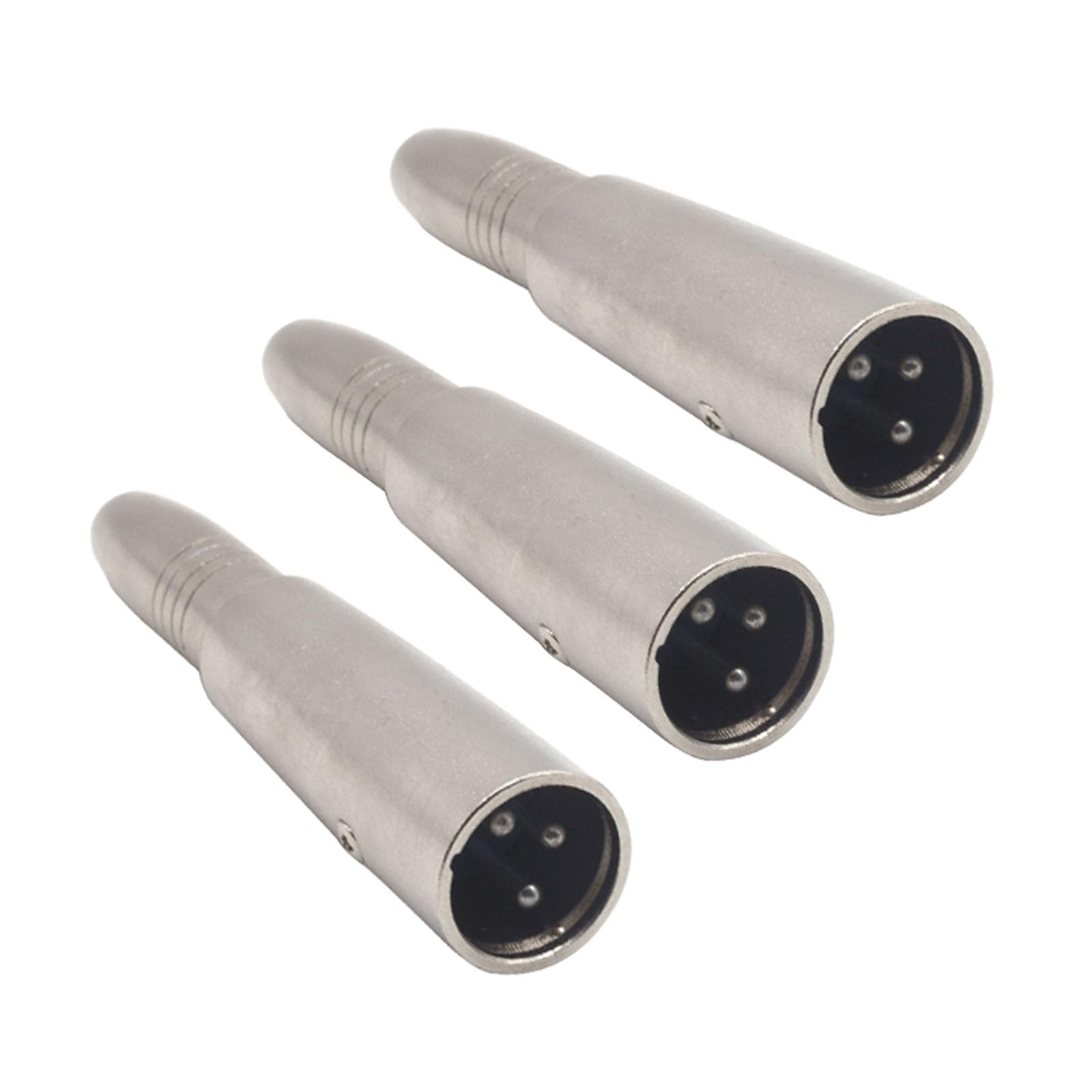 Devinal 3 Pack XLR Male to 1/4 Inch Female Adapter, TS/TRS Compatible Audio Connector with Heavy-Duty Metal Housing for Pro Audio Equipment, Studio & PA System Signal Conversion