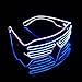 Light Up EL Wire Neon Shutter Glasses Flashing LED Rave Sunglasses for 80s, EDM, Parties Decorations(1 Pack)