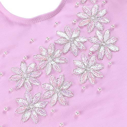 image for BAOHULU Leotard for Girls Ballet Dance Short Sleeve Full TulleTutu Ski