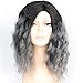 Colorful Bird Ombre Curly Wigs Synthetic Wavy Bob wigs 14 inches Medium Length Curly Wig Cosplay Daily Party Wigs For Women Free Wig Cap