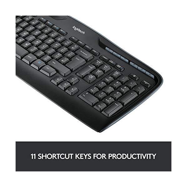 Logitech MK330 Wireless Keyboard and Mouse Combo for Windows, 2.4 GHz Wireless with USB-Receiver, Portable Mouse…