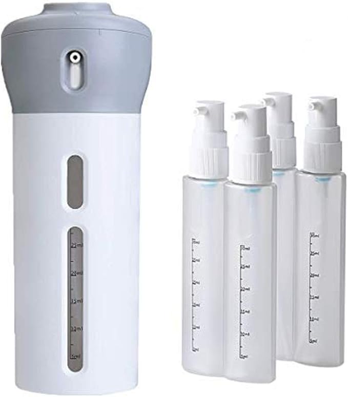 4 in 1 Travel Dispenser Bottle Set Leakproof Refillable Travel Liquid