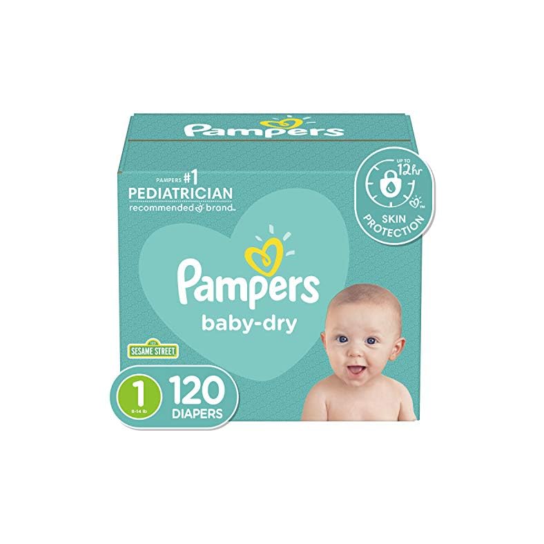 Pampers Baby Dry Diapers Size 1/Newborn 120 Count