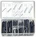 Carbon Steel Slotted Spring Pin Assortment (287 Pieces), Plain Finish, Metric, With Case