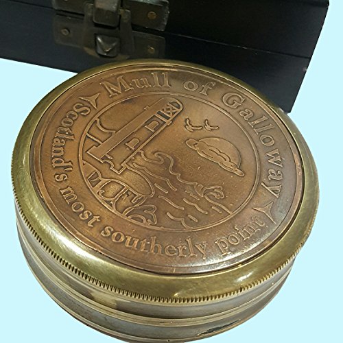 Antiques World The Dollond London 1920 Antique Style Navigational Silver Dial With Directional Magnetic Compass With Box AWUSASC 018