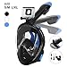 Unigear 180° Full Face Snorkel Mask -Panoramic View with Detachable for GoPro Mount and Earplug,Anti-Fog Anti-Leak Snorkeling Design for Adults and Youth