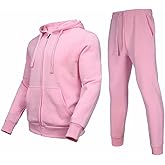 Men's hoodie sweatsuit Full-Zip thick fleece track suits casual jogger set outdoor sportswear