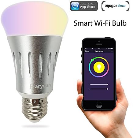 WiFi LED bulb,Smart Light for Master Bedroom And Baby Room,E27, 7W,Timer And Sleep Setting, Compatible with Alexa