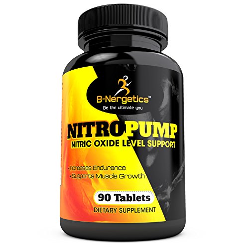 B-Nergetics Nitropump Pre Workout Support - 90 Tablets - Potent 3000mg L-Arginine Blend for Strong Muscle Growth, Strength, Endurance - bodybuilding enhancement supplement B-Nergetics Nitropump Pre Workout Support - 90 Tablets - Potent 3000mg L-Arginine Blend for Strong Muscle Growth, Strength, Endurance - bodybuilding enhancement supplement
